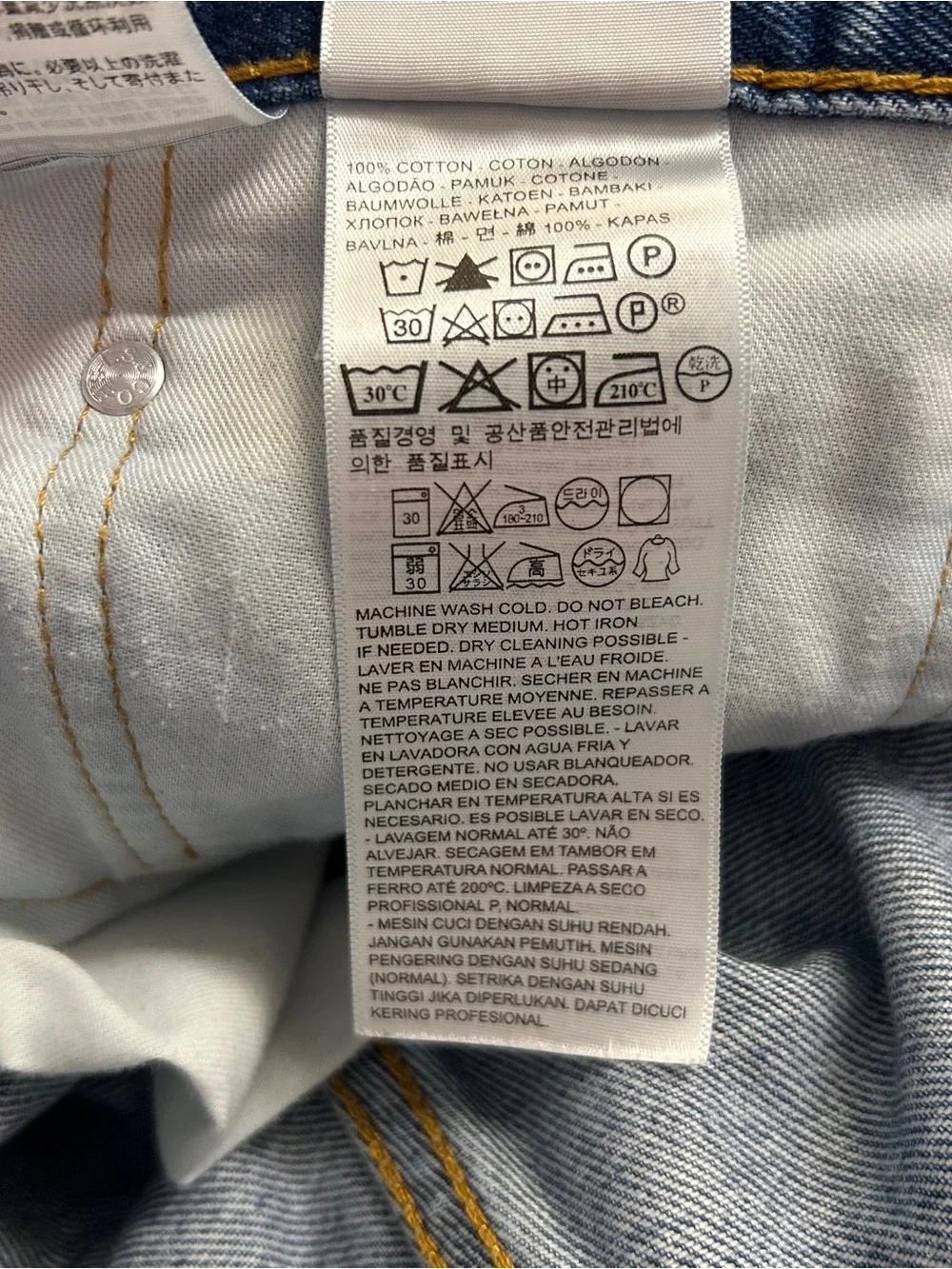 Levi’s 505 Blue Denim Straight Jeans 36x34
